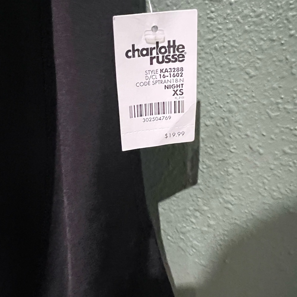 Charlotte Russe deep cut high neck top